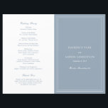 Traditional Dusty Blue Catholic Wedding Program<br><div class="desc">Elegant wedding program with a simple and classic design.</div>