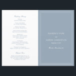 Traditional Dusty Blue Catholic Wedding Program<br><div class="desc">Elegant wedding program with a simple and classic design.</div>