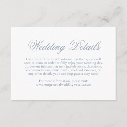 Traditional Dusty Blue Formal Elegant Wedding