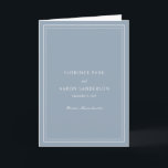 Traditional Dusty Blue Timeless Catholic Wedding Program<br><div class="desc">Elegant wedding program with a simple and classic design.</div>