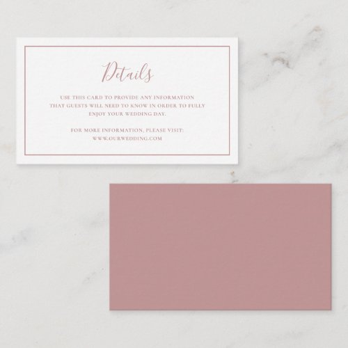 Traditional Dusty Rose Pink Elegant Wedding
