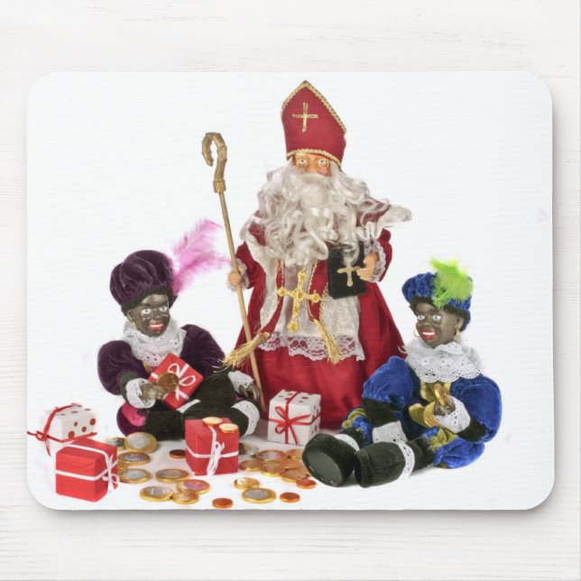 Traditional dutch culture:Santa Claus and black Pi Mouse Pad (Front)