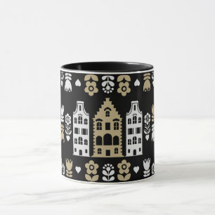 Traditional Dutch Folk Art Print Mug