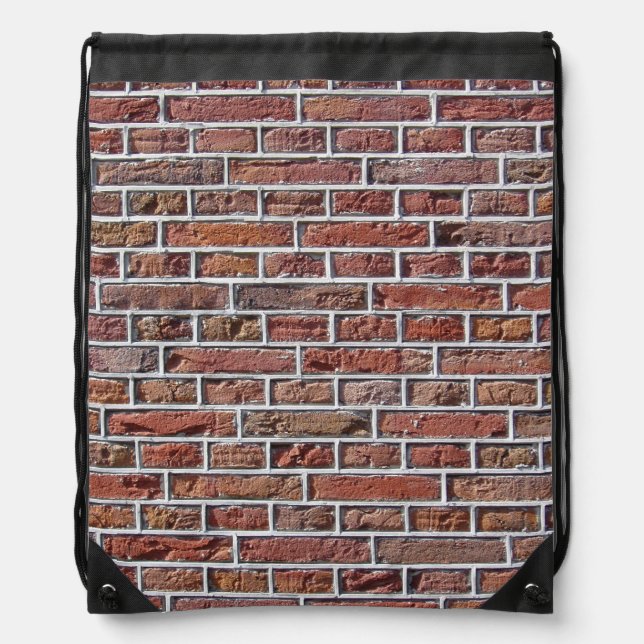 Traditional Dutch Red Brickwork Pointing Drawstring Bag (Front)