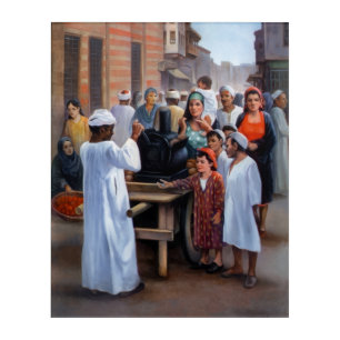 Traditional Egyptian Sweet Potato Vendor Vintage Acrylic Print