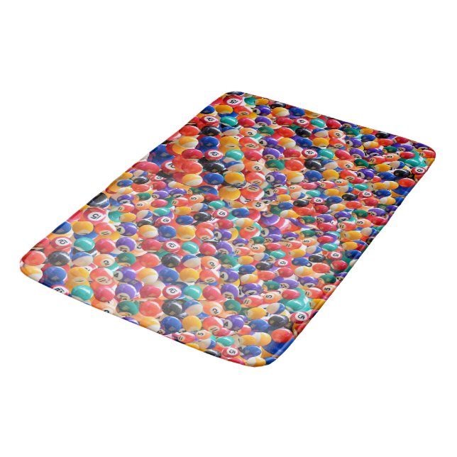 Traditional Eightball Colors Large Bathmat (Angled)