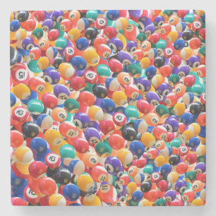 Traditional Eightball Colors, Stone Coaster