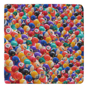 Traditional Eightball Colors, Stone Trivet