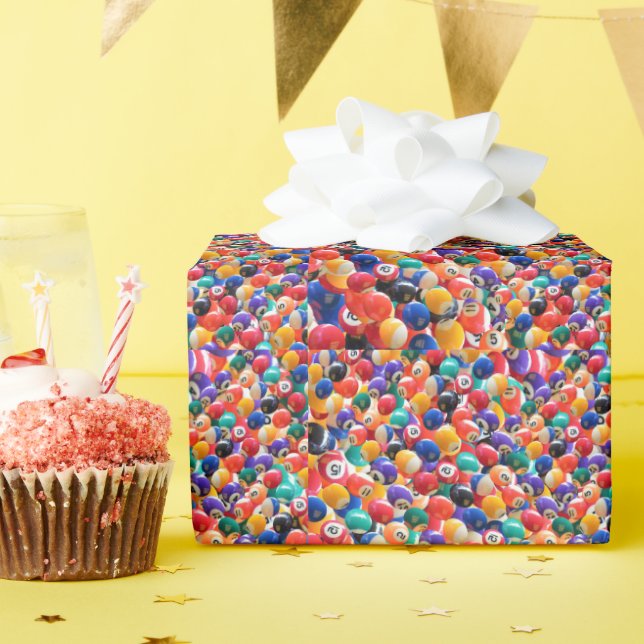 Traditional Eightball Colors, Wrapping Paper (Birthday Party)