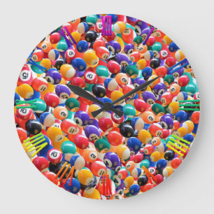 Traditional Eightball Colours, Large Wall Clock