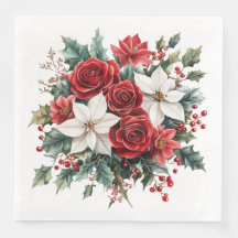 Traditional Elegant Christmas Poinsettia 