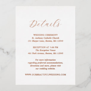 Traditional Elegant Wedding Foil Enclosure Card