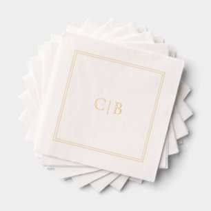 Traditional Elegant Wedding Foil Napkins