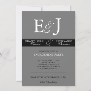 Traditional engagement party invitation