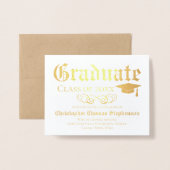 Traditional English Photo Graduation Invitation (Front With Envelope)
