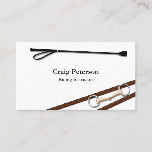 Traditional English Style Equestrian Business Card