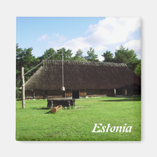 Traditional Estonian House Magnet