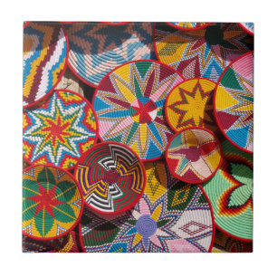Traditional Ethiopian Baskets Ceramic Tile