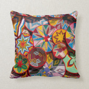 Traditional Ethiopian Baskets Throw Pillow