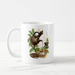 Traditional Ethiopian Coffee Ceremony Ceramic Mug