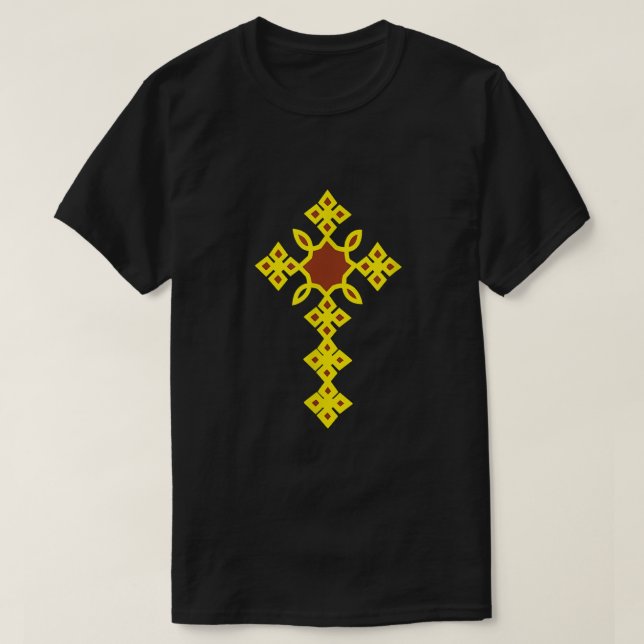 Traditional Ethiopian Cross art T shirt797 T-Shirt (Design Front)