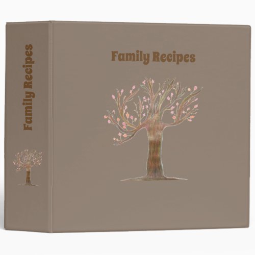 Traditional Family Tree  Recipe  3 Ring Binder