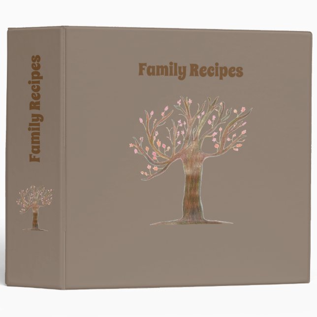 Traditional Family Tree  Recipe  3 Ring Binder (Front/Spine)