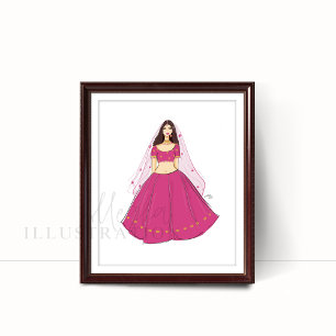 Traditional fashion illustration poster