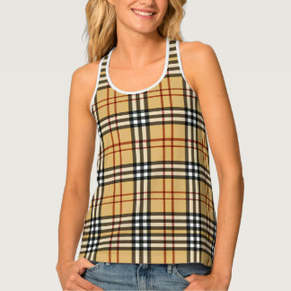 traditional fashionable square pattern tank top