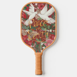 Traditional festive birds pickleball paddle