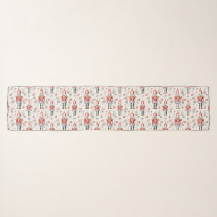 Traditional Festive Christmas Nutcracker Pattern Scarf