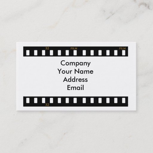 Customizable Traditional Film Business Card Template