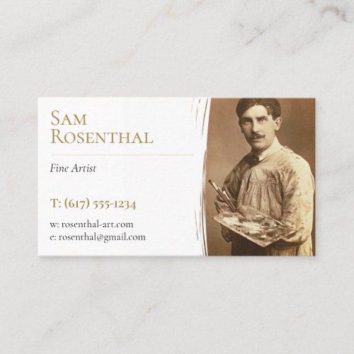 Traditional Fine Artist  Artist Photo Business Card