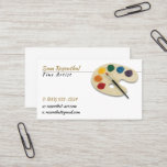 Traditional Fine Artist | Colour Palette And Brush Business Card at Zazzle