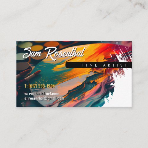 Traditional Fine Artist  Painter Business Card