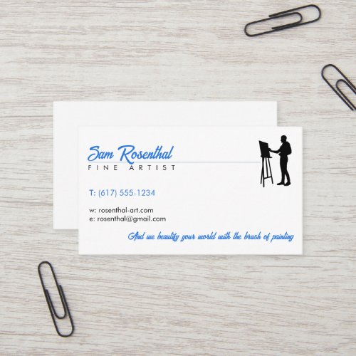 Traditional Fine Artist  Painter Business Card