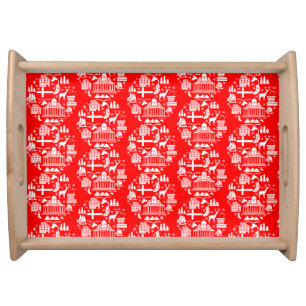 Traditional Finnish Christmas Decor Serving Tray