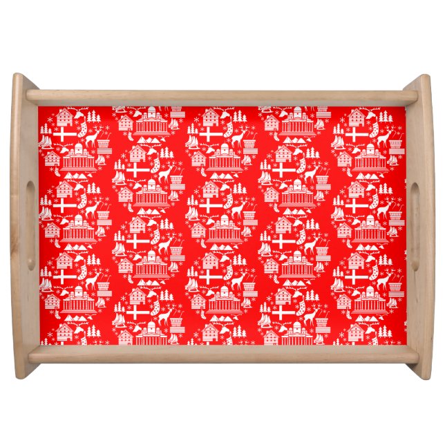 Traditional Finnish Christmas Decor Serving Tray (Front)