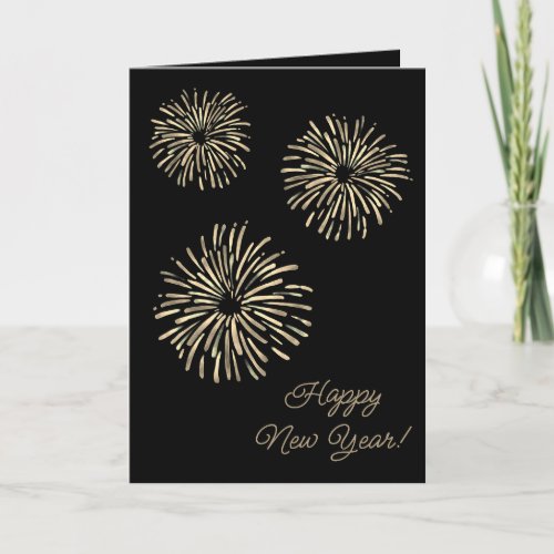 Traditional Fireworks New Years Cards