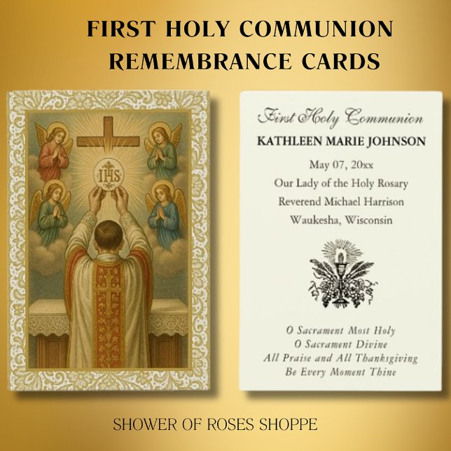 Traditional First Holy Communion IHS Angels (Creator Uploaded)