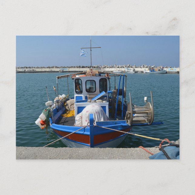 Traditional Fishing Boat in Greece Postcard (Front)