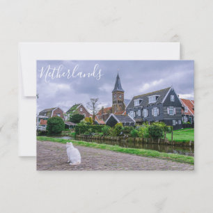 Traditional fishing village Marken in Netherlands