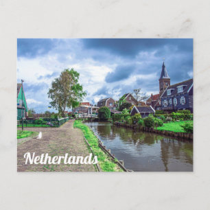 Traditional fishing village Marken, Netherlands Ca Postcard