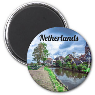 Traditional fishing village Marken, Netherlands Magnet