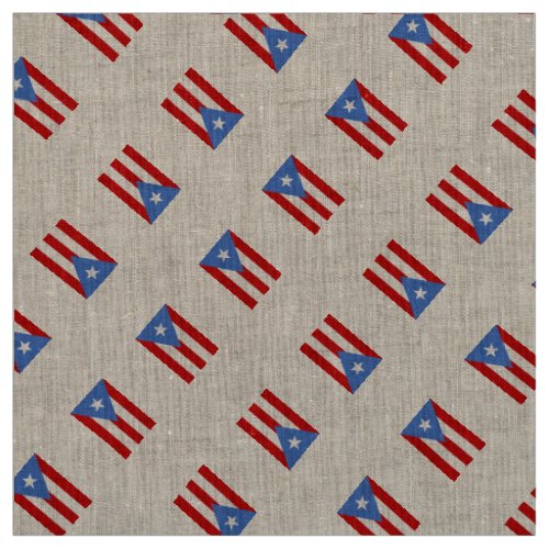 Traditional Flag of Puerto Rico Fabric