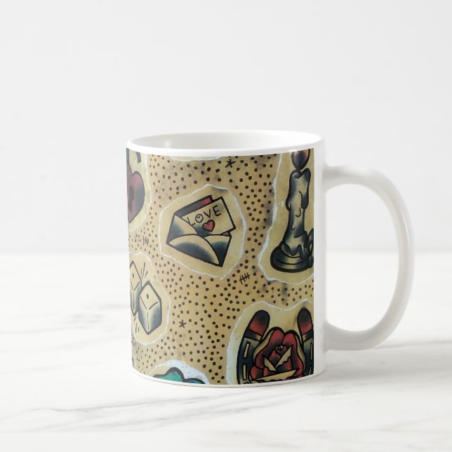 Traditional flash tattoo mug (Right)