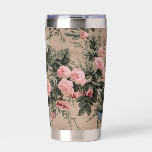 Traditional Floral Fabric Photo  Insulated Tumbler
