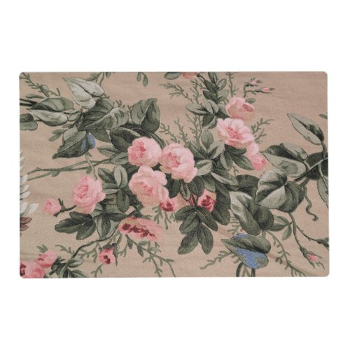 Traditional Floral Fabric Photo Placemat