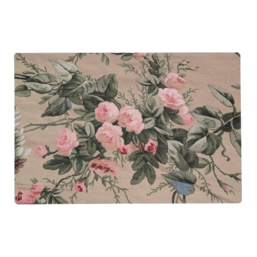 Traditional Floral Fabric Photo  Placemat