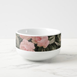 Traditional Floral Fabric Photo Soup Mug